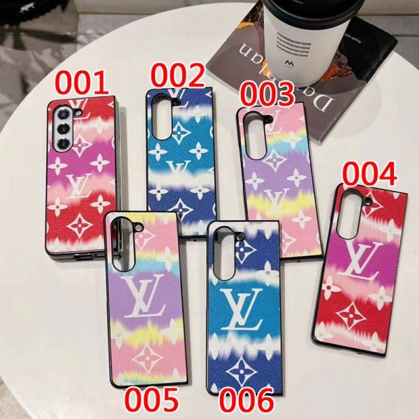 Lv ルイヴィトンかわいいGalaxy Z Fold 5 4ケース 耐衝撃レザー Galaxy z fold5 4ブランドスマホケース ブランドギャラクシー Z Flip5 4カバー 落下保護Galaxy Z Flip5/4ケース 高級感 シンプル 逸品