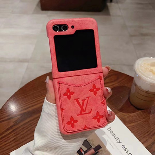 Lv ルイヴィトンかわいいGalaxy Z flip Fold 5 4 6ケース 耐衝撃レザーGalaxy Z Flip5 4 6スマホケース 携帯カバーブランドギャラクシー Z Flip5 4カバー 落下保護Galaxy Z Flip5/4ケース 高級感 シンプル 逸品