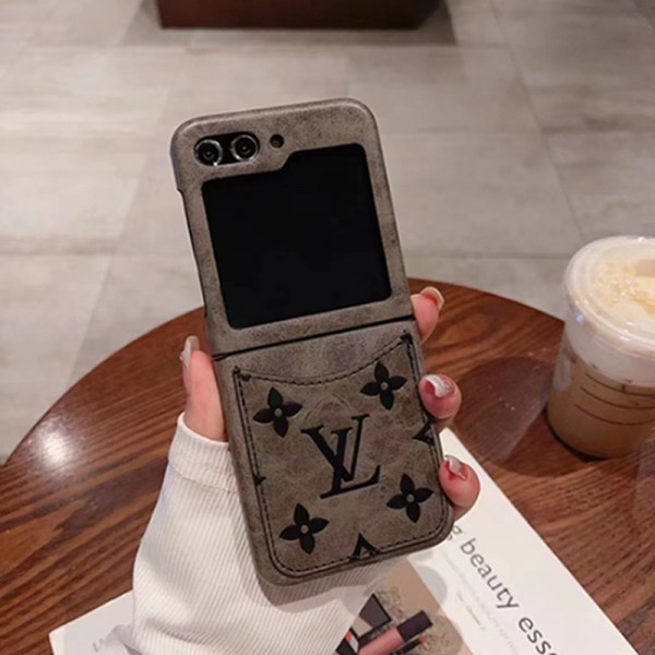 Lv ルイヴィトンかわいいGalaxy Z flip Fold 5 4 6ケース 耐衝撃レザーGalaxy Z Flip5 4 6スマホケース 携帯カバーブランドギャラクシー Z Flip5 4カバー 落下保護Galaxy Z Flip5/4ケース 高級感 シンプル 逸品