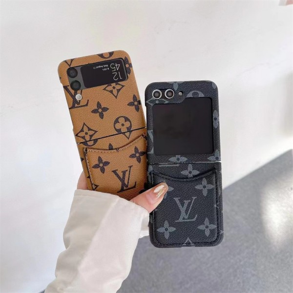 Gucci グッチ Lv ルイヴィトン ブランド Samsung Z flip 6 5 4スマホカバー 流行りかわいいGalaxy Z flip 5 4ケース 耐衝撃レザーギャラクシー Z flip 6 5 4ケース ビジネス 高品質 メンズ ブランドスマホケース 