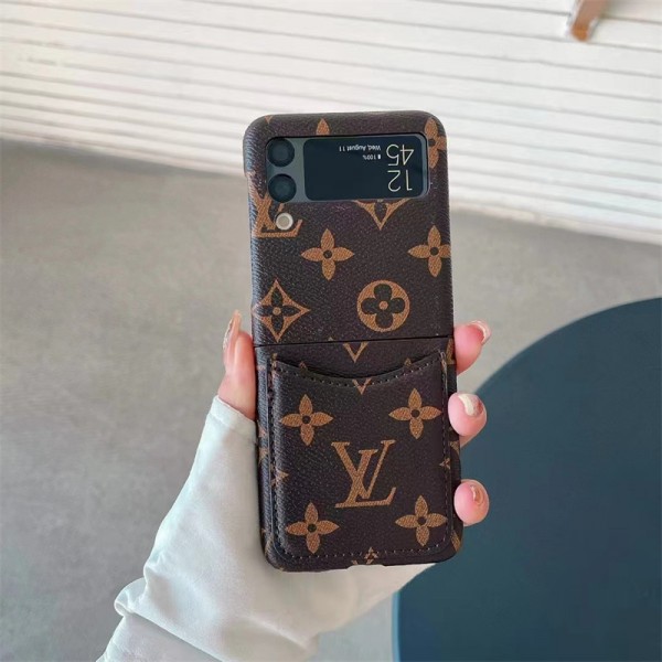 Gucci グッチ Lv ルイヴィトン ブランド Samsung Z flip 6 5 4スマホカバー 流行りかわいいGalaxy Z flip 5 4ケース 耐衝撃レザーギャラクシー Z flip 6 5 4ケース ビジネス 高品質 メンズ ブランドスマホケース 