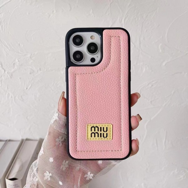 ミュウミュウ MiuMiuアイフォン15 ultra 14proブランドケースハイブランドiphone 14 Pro Max 15 Plusケースカバーアイフォン 15 14プロ マックス/14プロ/14カバー 落下防止アップル 15+ 14proブランドスマホカバー薄型オシャレ