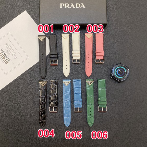 Prada プラダ モノグラム アップルウォッチSE2/Ultra2バンド レザー製芸能人愛用 Galaxy Watch6 Classic/5 Pro/4/3ベルト Apple Watch 9ベルト 腕時計 ストラップApple Watch Se2ストラップ ファッションアップルウォッチ7バンド 調節可能