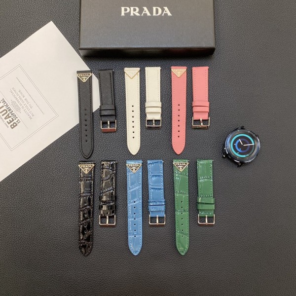 Prada プラダ モノグラム アップルウォッチSE2/Ultra2バンド レザー製芸能人愛用 Galaxy Watch6 Classic/5 Pro/4/3ベルト Apple Watch 9ベルト 腕時計 ストラップApple Watch Se2ストラップ ファッションアップルウォッチ7バンド 調節可能