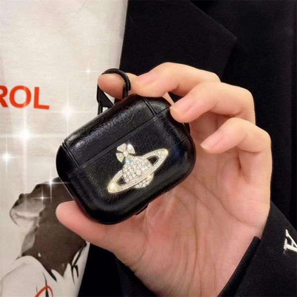 Dior ディオールブランド Airpods 4/3/Pro2ケース 保護 エアーポッズ 第四世代ケース 便利 カラビナ付きブランド Airpods Pro2/3 4メンズ レディースairpods pro2/4 3ケース ストラップ付き