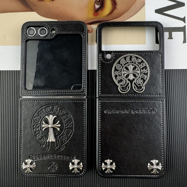 クロムハーツ Chrome Hearts ブランド Samsung Z flip 6 5 4スマホカバー 流行りGalaxy Z Flip5 4 6スマホケース 携帯カバーギャラクシー Z Fold5/Fold4 6ケース ビジネス 高品質 メンズブランドギャラクシー Z Flip5 4 6カバー 落下保護