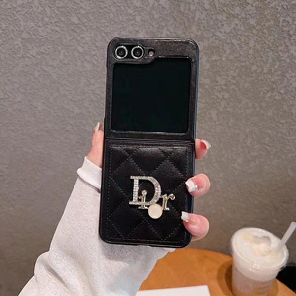 Dior ディオールかわいいGalaxy Z flip 6 Fold 5 4 6ケース 耐衝撃レザーSamsung Z Fold5 4スマホケース気質オシャレブランドギャラクシー Z Flip5 4カバー 落下保護Galaxy Z Flip5/4ケース 高級感 シンプル 逸品