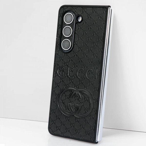 Gucci グッチ かわいいGalaxy Z Fold 5 4ケース 耐衝撃レザースマホケース 携帯カバーSamsung Z Fold5 4 6スマホケース気質オシャレブランドギャラクシー Z Fold5 4 3カバー 落下保護