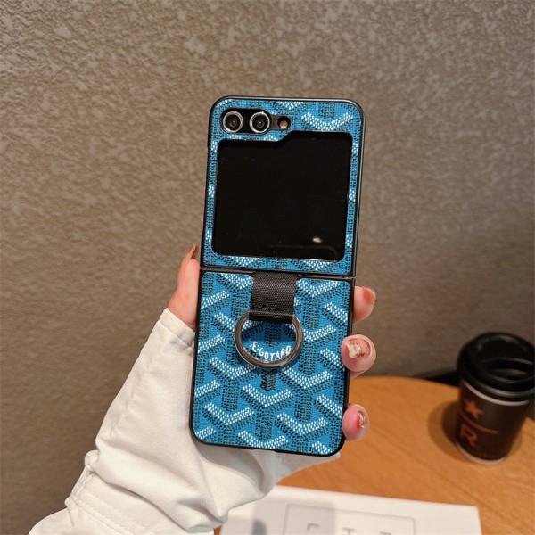 Goyard ゴヤールブランド Samsung Z flip 6 5 4スマホカバー 流行りかわいいGalaxy Z flip Fold 5 4ケース 耐衝撃レザー Galaxy z fold5 4 6ブランドスマホケース ブランドギャラクシー Z Flip5 4 6カバー 落下保護