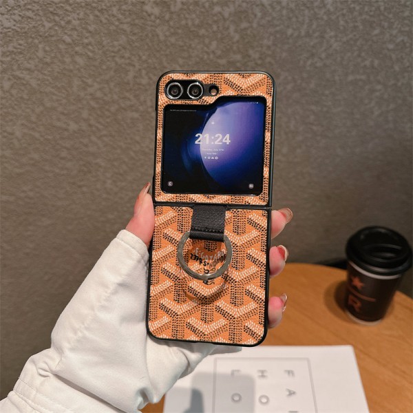 Goyard ゴヤールブランド Samsung Z flip 6 5 4スマホカバー 流行りかわいいGalaxy Z flip Fold 5 4ケース 耐衝撃レザー Galaxy z fold5 4 6ブランドスマホケース ブランドギャラクシー Z Flip5 4 6カバー 落下保護