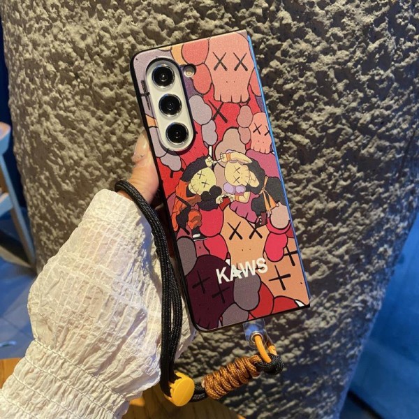 Kaws カウズGalaxy Z Fold5 4 6スマホケース 携帯カバーギャラクシー Z Fold5/Fold4 6ケース ビジネス 高品質 メンズSamsung Z Fold5 4 6スマホケース気質オシャレ Galaxy z fold5 4 6ブランドスマホケース 