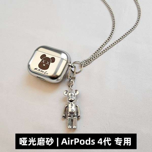 Kaws カウズ 第4世代 airpods pro2 ケース ハイブランド 落下防止ブランド Airpods Pro2/3 4メンズ レディースairpods pro2 4 ケース シリコンairpods pro2/4 3ケース ストラップ付き