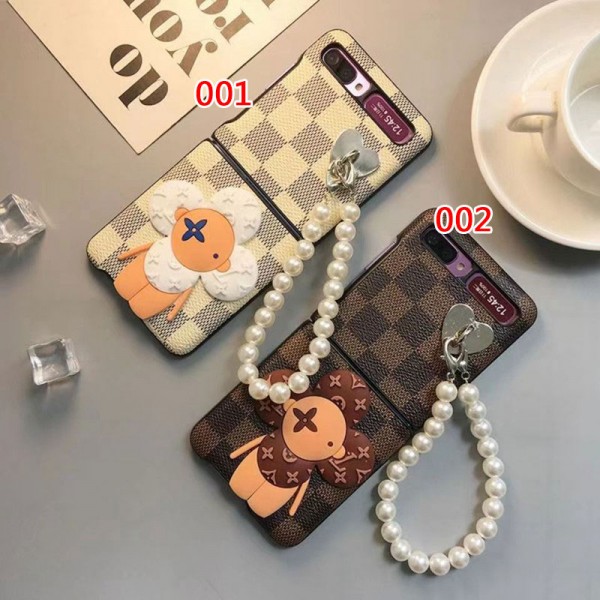 Lv ルイヴィトンかわいいGalaxy Z flip 5 4ケース 耐衝撃レザーGalaxy Z Flip5 4 6スマホケース 携帯カバーギャラクシー Zケース ビジネス 高品質 メンズ ブランドスマホケース 