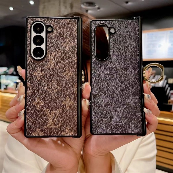 Lv ルイヴィトンかわいいGalaxy Z Fold 6 5 4ケース 耐衝撃レザー Galaxy Z Fold5 4 6スマホケース 携帯カバーギャラクシー Z Fold5/Fold4 6ケース ビジネス 高品質 メンズSamsung Z Fold5 4 6スマホケース気質オシャレ