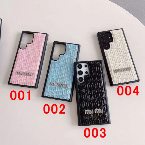 ミュウミュウ MiuMiuギャラクシー S23 S22 Ultra Plus ケースブランドGALAXY S23 アイホン14 15 plus 15 ultraケースレディースメンズブランドギャラクシーs23 s22 + ultraスマホカバー激安パロディかわいいのgalaxy s23 ultra plusケース大人気