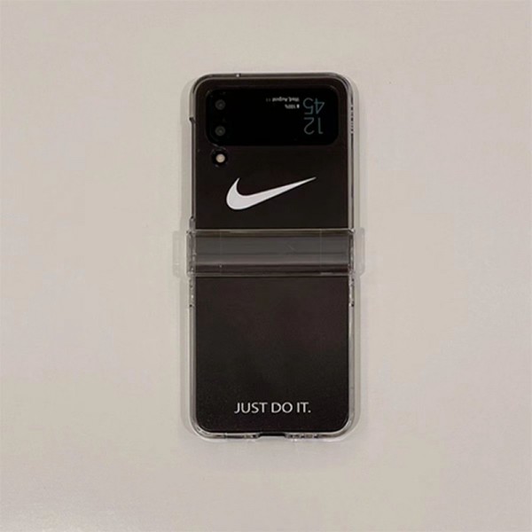 Nike ナイキブランド Samsung Z flip6 5 4 3スマホカバー 流行りかわいいGalaxy Z flip 5 4 6ケース 耐衝撃レザーブランドギャラクシー Z Flip5 4カバー 落下保護Galaxy Z Flip5/4ケース 高級感 シンプル 逸品