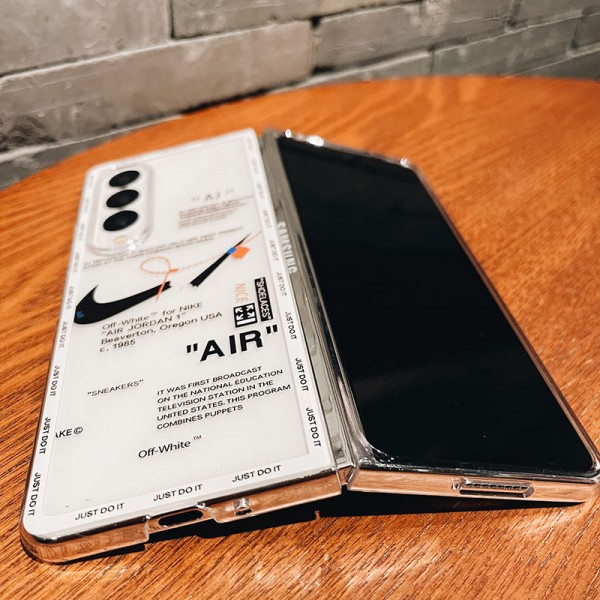 Nike ナイキブランド Samsung Z Fold 6 5 4 スマホカバー 流行りかわいいGalaxy ZFold 5 4ケース 耐衝撃レザーGalaxy Z Fold5 4 6スマホケース 携帯カバーブランドギャラクシー Z Flip5 4 6カバー 落下保護