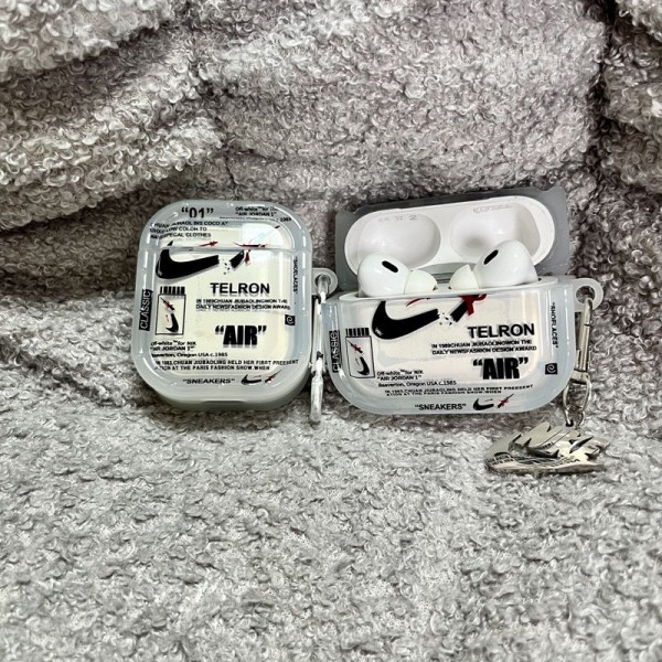 Nike ナイキブランド Airpods 4/3/Pro2ケース 保護軽量 エアーポッズ 4/プロ2/3カバー 紛失防止ブランド Airpods Pro2/3 4メンズ レディースairpods 4 pro2ケース シリコン