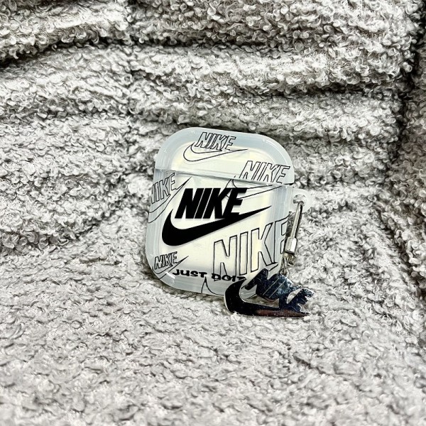 Nike ナイキ ブランド Airpods 4/3/Pro2ケース 保護 エアーポッズ 第四世代ケース 便利 カラビナ付き軽量 エアーポッズ 4/プロ2/3カバー 紛失防止airpods 4 pro2ケース シリコン