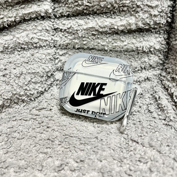 Nike ナイキ ブランド Airpods 4/3/Pro2ケース 保護 エアーポッズ 第四世代ケース 便利 カラビナ付き軽量 エアーポッズ 4/プロ2/3カバー 紛失防止airpods 4 pro2ケース シリコン