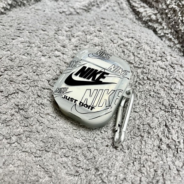 Nike ナイキ ブランド Airpods 4/3/Pro2ケース 保護 エアーポッズ 第四世代ケース 便利 カラビナ付き軽量 エアーポッズ 4/プロ2/3カバー 紛失防止airpods 4 pro2ケース シリコン