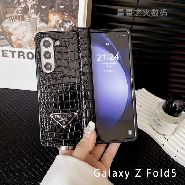 Prada プラダブランド Samsung Z Fold 6 スマホカバー 流行りかわいいGalaxy Z Fold 5 4ケース 耐衝撃レザーGalaxy Z Flip5 4 6スマホケース 携帯カバーSamsung Z Fold5 4 6スマホケース気質オシャレ