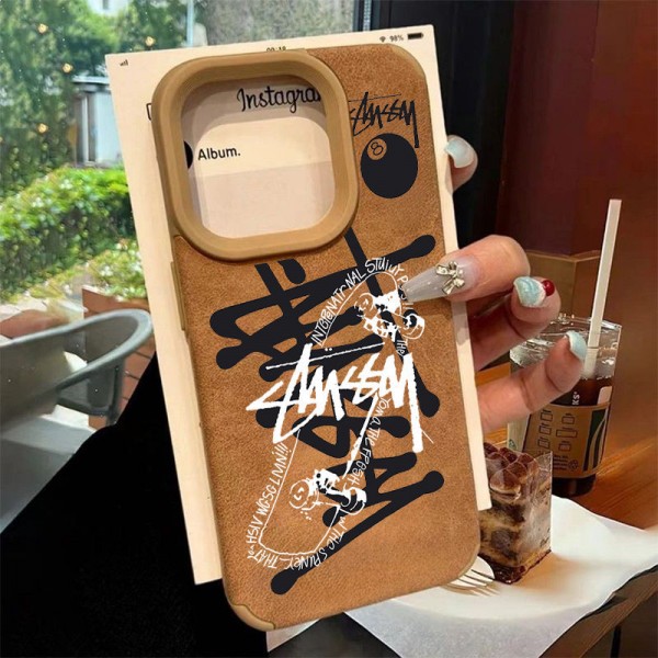 Stussy ステューシーハイブランドiphone16 14 Pro Max 15 Plusケースカバーアイフォン 16プロ マックス/15プロ/16カバー 落下防止ブランドiPhone  16プロマックス15 14スマホカバー激安アイフォン15/14 13pro 12 ケースブランド 手触り良い 