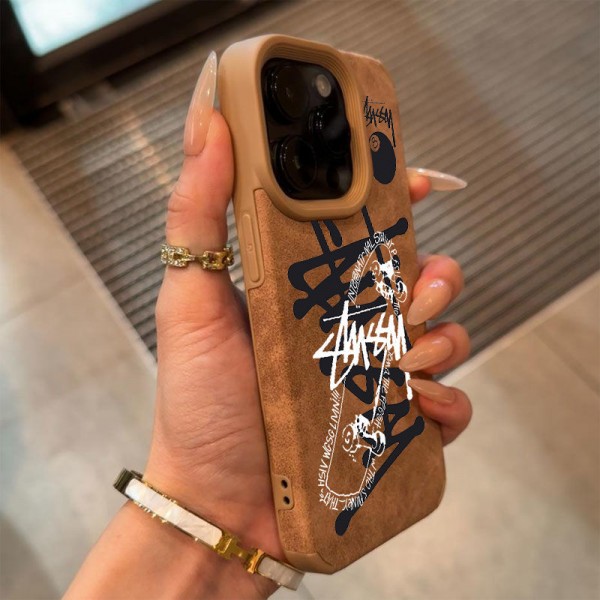 Stussy ステューシーハイブランドiphone16 14 Pro Max 15 Plusケースカバーアイフォン 16プロ マックス/15プロ/16カバー 落下防止ブランドiPhone  16プロマックス15 14スマホカバー激安アイフォン15/14 13pro 12 ケースブランド 手触り良い 