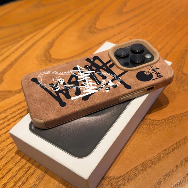 Stussy ステューシーハイブランドiphone16 14 Pro Max 15 Plusケースカバーアイフォン 16プロ マックス/15プロ/16カバー 落下防止ブランドiPhone  16プロマックス15 14スマホカバー激安アイフォン15/14 13pro 12 ケースブランド 手触り良い 