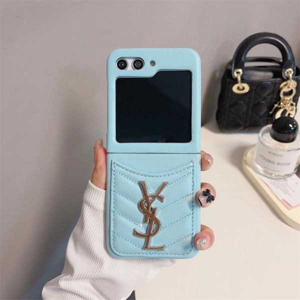 Ysl イブサンローランかわいいGalaxy Z flip 6 5 4ケース 耐衝撃レザー Galaxy Z Flip5 4 6スマホケース カードポケット Galaxy z FLIP 5 4 6ブランドスマホケース ブランドギャラクシー Z Flip5 4 6カバー 落下保護