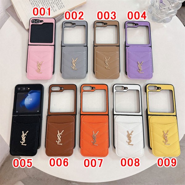 Ysl イブサンローランかわいいGalaxy Z flip Fold 65 4ケース 耐衝撃レザー Galaxy Z Flip5 4 6スマホケース 携帯カバーギャラクシー Z Fold5/Fold4 6ケース ビジネス 高品質 メンズ Galaxy z fold5 4 6ブランドスマホケース 