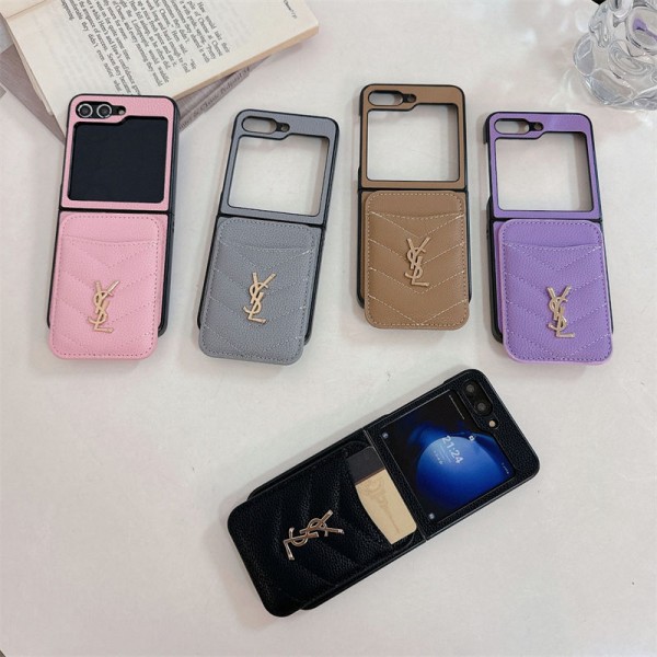 Ysl イブサンローランかわいいGalaxy Z flip Fold 65 4ケース 耐衝撃レザー Galaxy Z Flip5 4 6スマホケース 携帯カバーギャラクシー Z Fold5/Fold4 6ケース ビジネス 高品質 メンズ Galaxy z fold5 4 6ブランドスマホケース 