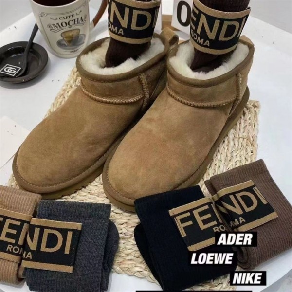 Fendi フェンディパロディ靴下 韓国 安いブランド激安靴下メンズレディーススーパーコピー韓国 冷えとりくつした  保温 ルームソックス ブランド通販