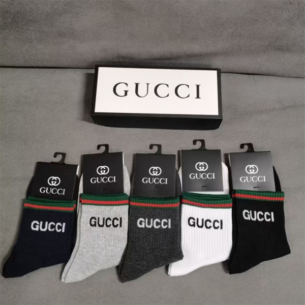 Gucci グッチブランド靴下 偽物パロディ靴下 韓国 安い冷え性対策グッズ 靴下 ソックス ハイブランド あったかグッズ  保温 ルームソックス ブランド通販 5足セット