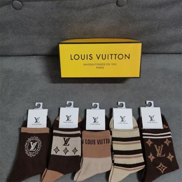 Lv ルイヴィトンソックス ブランド スポーツ コピーパロディ靴下 韓国 安いルームソックス 冬秋冷え性対策グッズ 靴下 ソックス ハイブランド あったかグッズ 