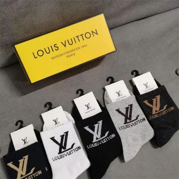 Lv ルイヴィトンブランド靴下 偽物パロディ靴下 韓国 安いブランド激安靴下メンズレディーススーパーコピー冷え性対策グッズ 靴下 ソックス ハイブランド あったかグッズ 